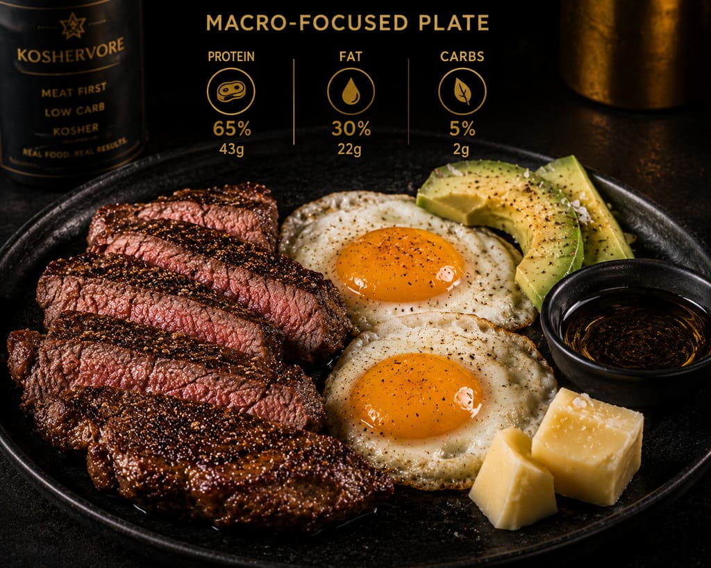 Macro focused kosher keto plate for appetite control