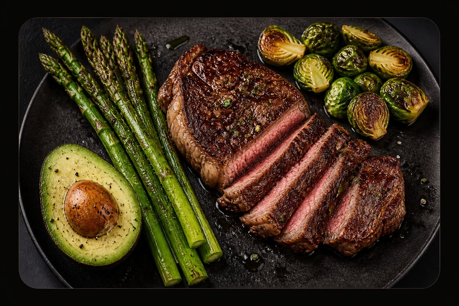 Ketovore steak and avocado meal